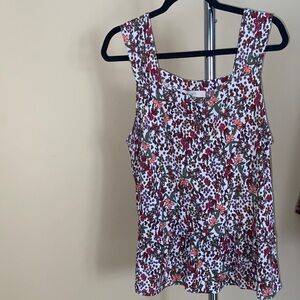 Loft floral peplum tank